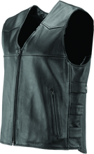 Load image into Gallery viewer, River Road Plains Leather Vest Black - Small