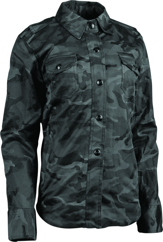 Speed and Strength Speed Society Armored Moto Shirt Camouflage Womens -XS