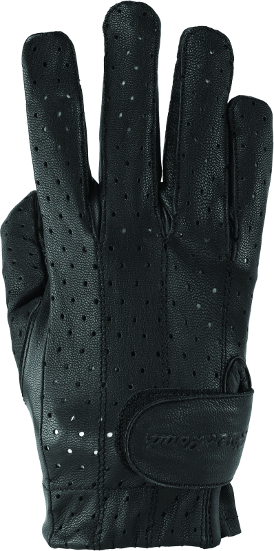 River Road Tucson Leather Perforated Gloves Black Womens - Large