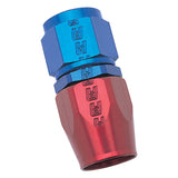 Russell Performance -6 AN Red/Blue Straight Full Flow Hose End