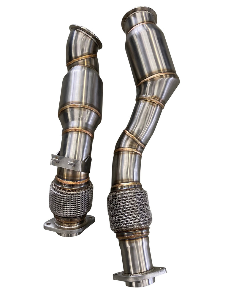 Active Autowerke BMW S58 F97/F98 X3M/X4M Downpipes w Aflow CATs - Image 2