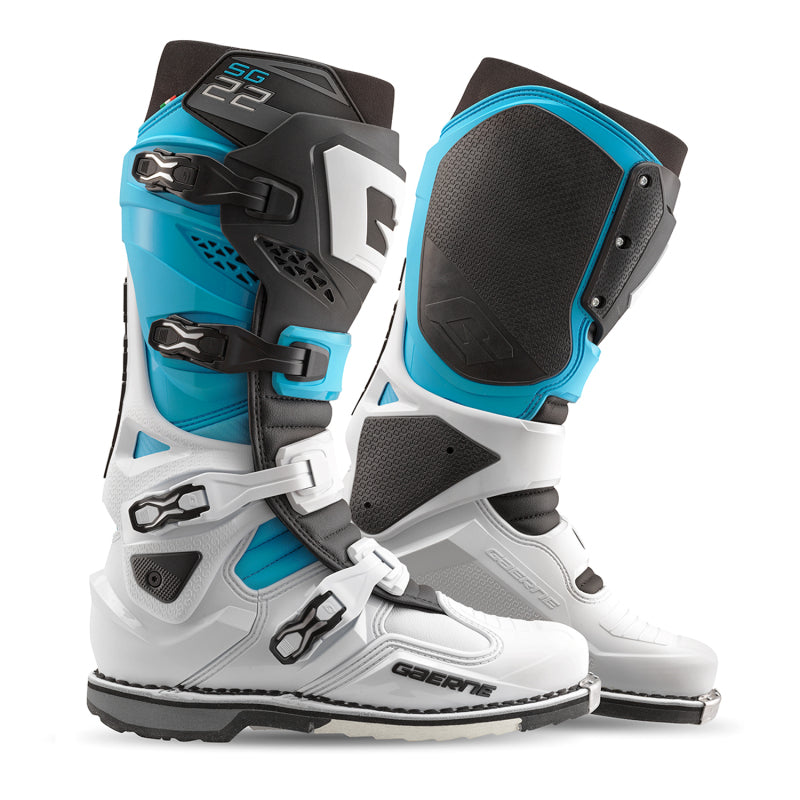 Gaerne SG22 Limited Edition Boot White/Black/Light Blue Size - 9