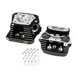 S&S Cycle 84-99 BT Super Stock Cylinder Head Kit For 3-1/2in and 3-5/8in Bore - Wrinkle Black