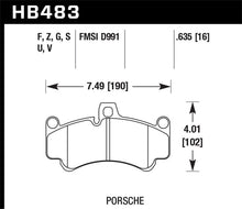 Load image into Gallery viewer, Hawk 05-08 Porsche 911 3.6L Carrera Ceramic Composite Brakes Front ER-1 Brake Pads