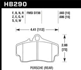 Hawk 98-08 Porsche 911 Rear ER-1 Brake Pad Set