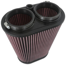 Load image into Gallery viewer, K&amp;N Universal Clamp-On Air Filter 3-1/8in Dual FLG  8-7/8in X 5-3/16 B 6-1/4in X 4IN T, 9inH W/STUD