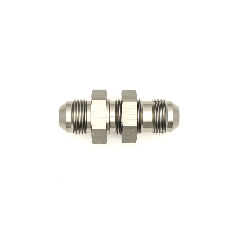 DeatschWerks 8AN Male Flare To 8AN Male Flare Bulkhead Adapter (Incl. Nut)