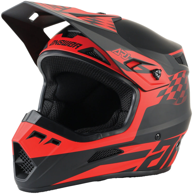 Answer AR1 Sweep Helmet Black/Red Youth - Small