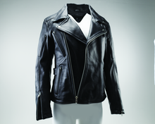 Load image into Gallery viewer, River Road Ironclad Classic Leather Jacket Black Womens - Small