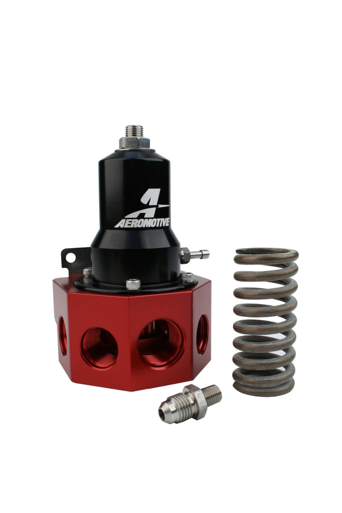 Aeromotive Regulator - 30-120 PSI - .500 Valve - 4x AN-08 and AN-10 inlets / AN-10 Bypass