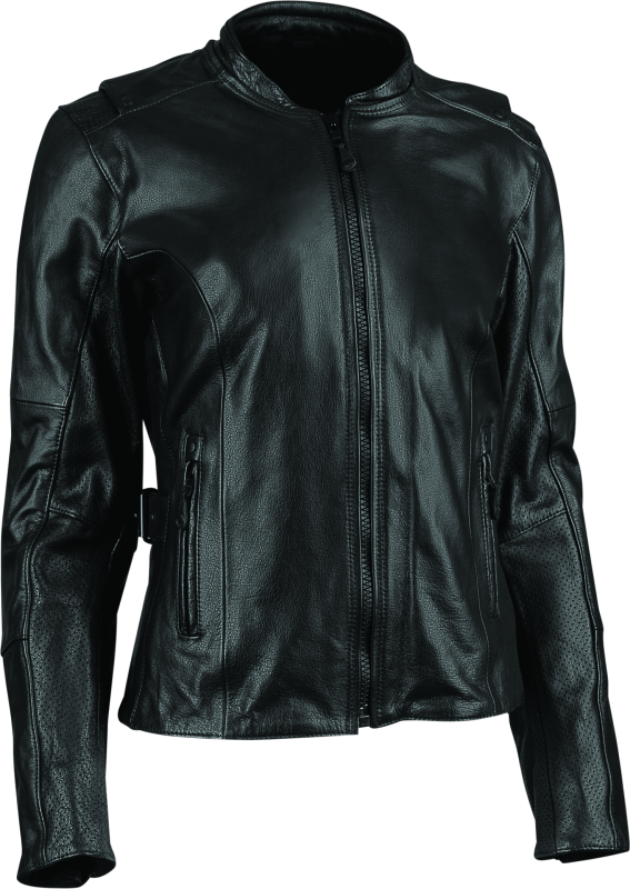 Speed and Strength Throttle Body Leather Jacket Black Womens - XL