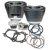 S&S Cycle 07-17 BT 106in Big Bore Cylinder Kit - Wrinkle Black