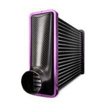 Load image into Gallery viewer, Mishimoto Universal Carbon Fiber Intercooler - Gloss Tanks - 450mm Black Core - S-Flow - G V-Band