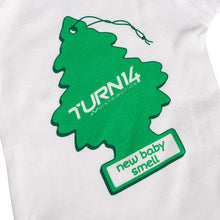 Load image into Gallery viewer, Turn 14 Distribution Baby Air Freshener Onesie - White