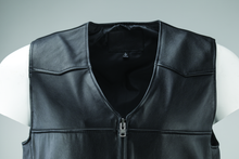 Load image into Gallery viewer, River Road Plains Leather Vest Black - Small