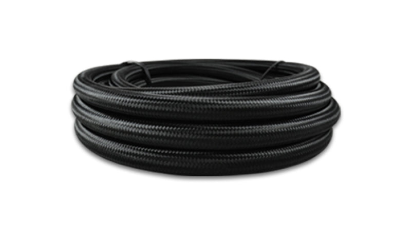 Vibrant -10 AN Black Nylon Braided Flex Hose (2 foot roll)