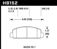 Load image into Gallery viewer, Hawk 88-91 Mazda RX-7 1.3L 10th Anniversary 1 Piston Caliper Front ER-1 Brake Pads