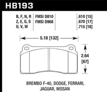 Load image into Gallery viewer, Hawk 15-17 Dodge Viper / 88-92 Ferrari F40 ER-1 Brake Pads