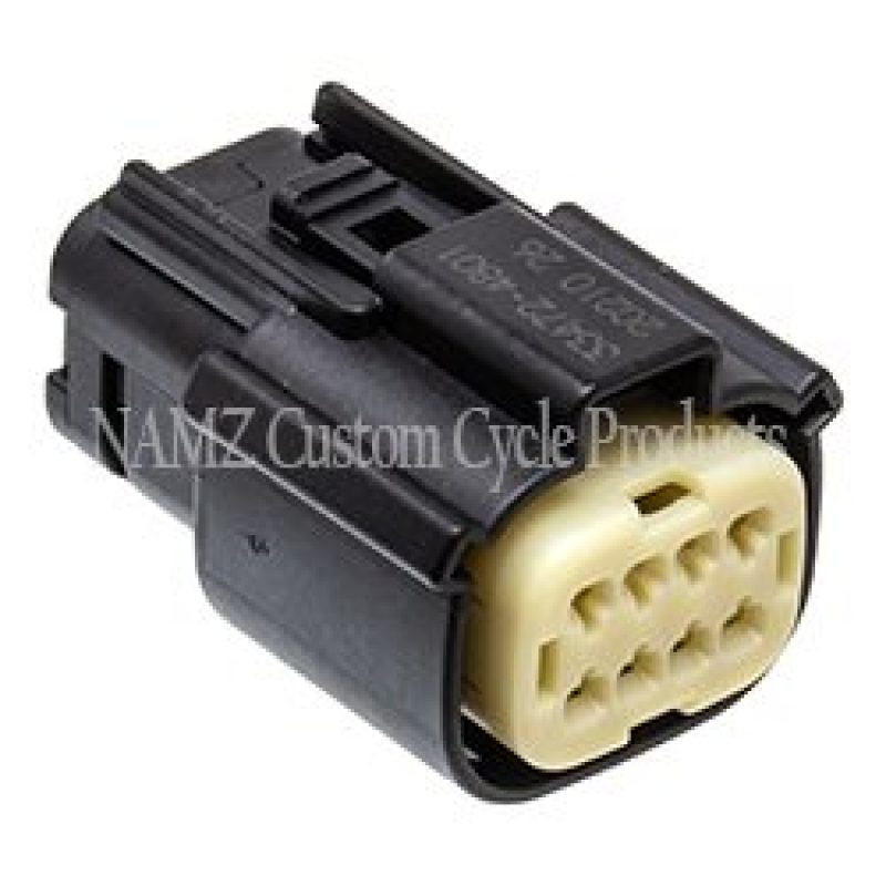 NAMZ 07-23 V-Twin VRSAW/CR/CX Models Molex MX-150 8-Position Female Connector - Blk (HD 72479-07BK)