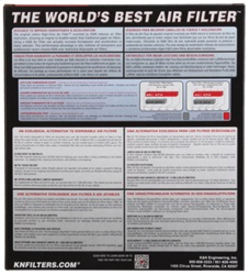 K&N 15-17 Nissan NP300 L4-2.3L DSL Drop In Air Filter