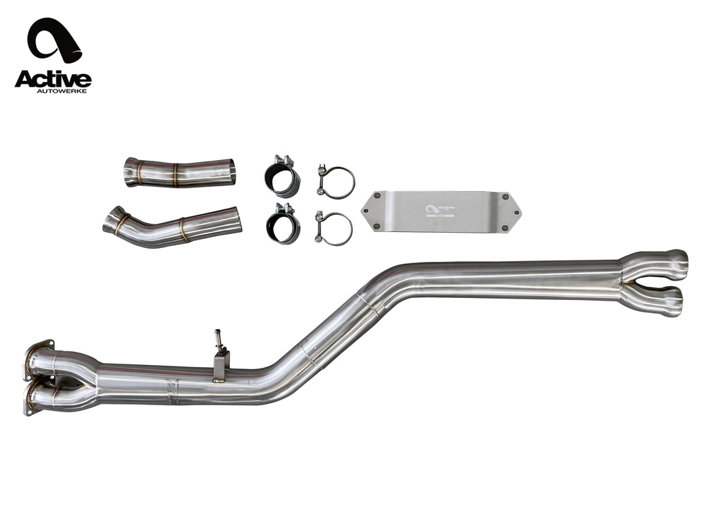 F87 BMW M2 Competition Mid Pipe includes Active F-brace - Image 2