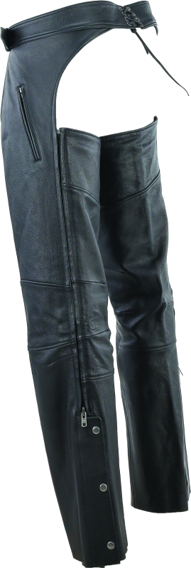 River Road Longhaul Leather Chaps Black - Large