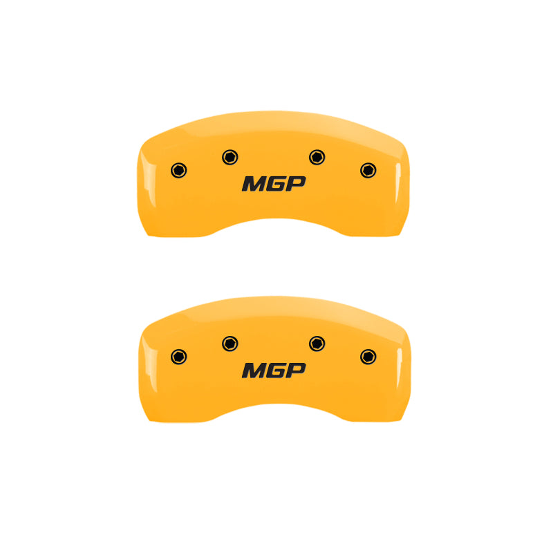 MGP 4 Caliper Covers Engraved Front & Rear MGP Yellow Finish Black Characters 2006 BMW 330i