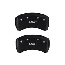 Load image into Gallery viewer, MGP 4 Caliper Covers Engraved Front &amp; Rear MGP Matte Black finish silver ch