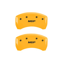 Load image into Gallery viewer, MGP 4 Caliper Covers Engraved Front &amp; Rear MGP Yellow Finish Black Characters 2015 BMW I8