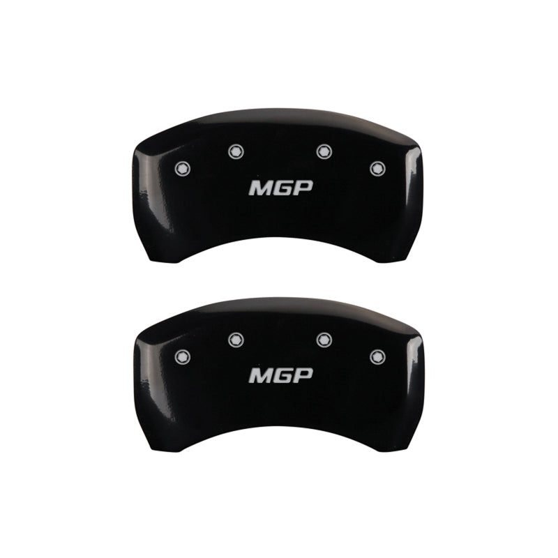 MGP 4 Caliper Covers Engraved Front & Rear MGP Black finish silver ch