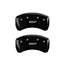 Load image into Gallery viewer, MGP 4 Caliper Covers Engraved Front &amp; Rear MGP Matte Black finish silver ch
