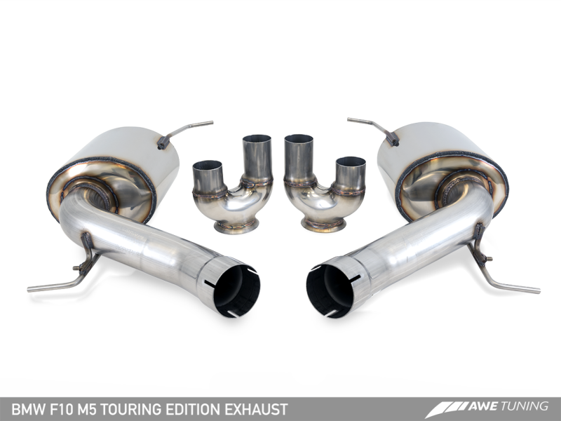 AWE Tuning BMW F10 M5 Touring Edition Axle-Back Exhaust Diamond Black Tips