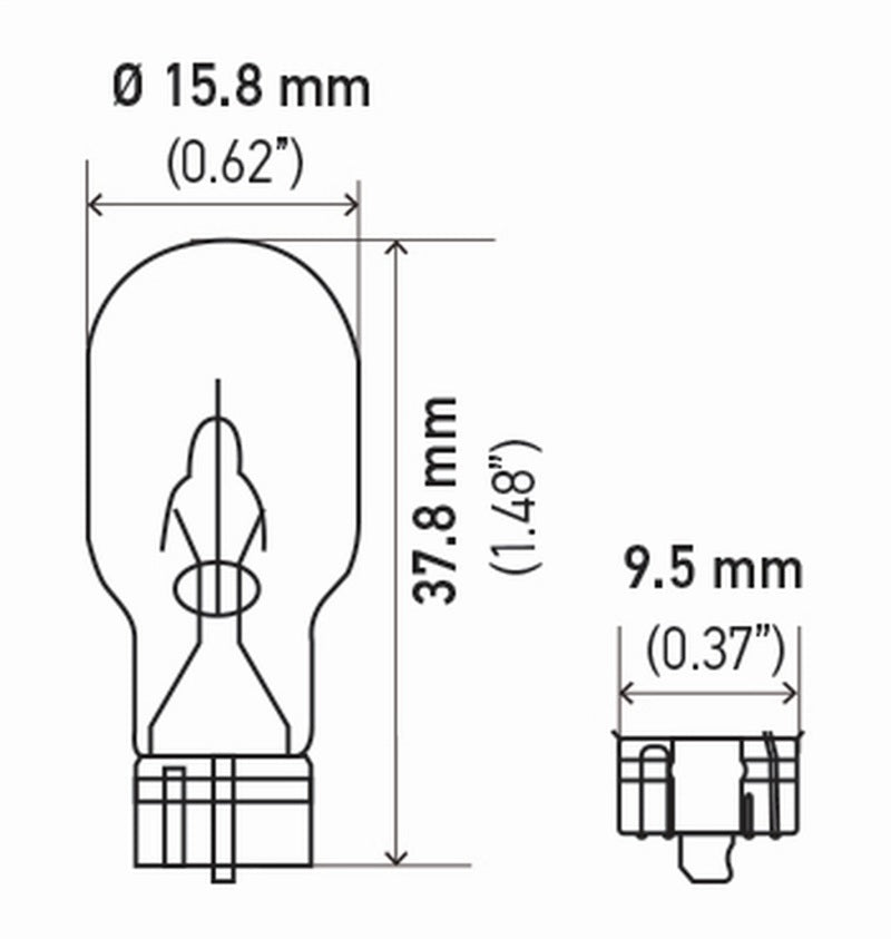 Hella Bulb 921 12V 16W W21X95D T5 (2)