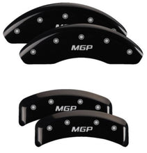 Load image into Gallery viewer, MGP 4 Caliper Covers Engraved Front &amp; Rear MGP Black Finish Silver Characters 1992 BMW 318is