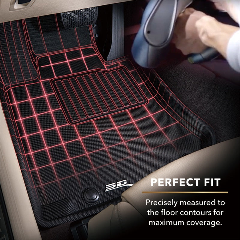 3D MAXpider 2009-2012 BMW 7 Series F01 Kagu 2nd Row Floormats - Black