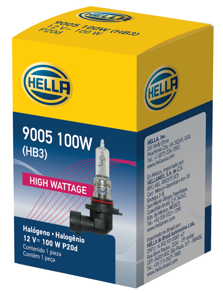 Hella 9005/HB3 12V 100W P20d T4 Halogen Bulb