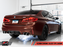 Load image into Gallery viewer, AWE Tuning 18-19 BMW M5 (F90) 4.4T AWD SwitchPath Axle-back Exhaust - Chrome Silver Tips