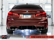 Load image into Gallery viewer, AWE Tuning 18-19 BMW F90 M5 Track Edition Axle-Back Exhaust- Black Diamond Tips