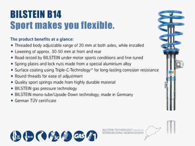 Bilstein B14 2003 BMW 530i Base Sedan Front and Rear Suspension Kit