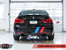 Load image into Gallery viewer, AWE Tuning BMW F3X 340i Touring Edition Axle-Back Exhaust - Diamond Black Tips (102mm)