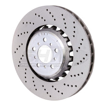 Load image into Gallery viewer, SHW 13-16 BMW M5 4.4L Right Front Cross-Drilled Lightweight Brake Rotor (34112284102)