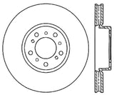 StopTech 01-06 BMW M3 Drilled Right Front CRYO Rotor