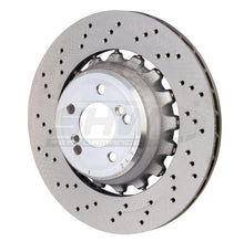 Load image into Gallery viewer, SHW 15-18 BMW X5 M 4.4L Left Rear Cross-Drilled Lightweight Brake Rotor (34212284903)