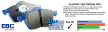 Load image into Gallery viewer, EBC 86-89 Mazda RX7 2.4 (1.3 Rotary)(Vented Rear Rotors) Bluestuff Front Brake Pads