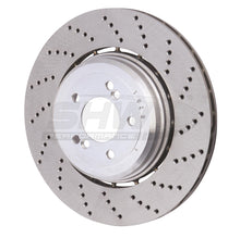 Load image into Gallery viewer, SHW 06-10 BMW M5 5.0L Right Rear Cross-Drilled Lightweight Brake Rotor (34212282808)