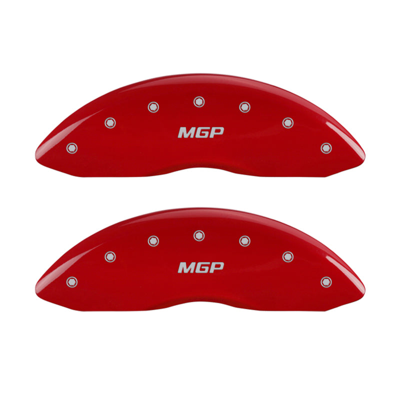 MGP 4 Caliper Covers Engraved Front & Rear MGP Red Finish Silver Characters 2015 BMW I8