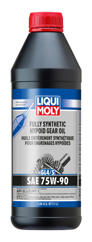 LIQUI MOLY 1L Fully Synthetic Hypoid Gear Oil (GL4/5) 75W90