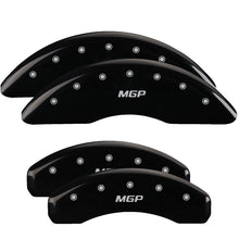 Load image into Gallery viewer, MGP 4 Caliper Covers Engraved Front &amp; Rear MGP Black Finish Silver Characters 2011 BMW 750Li