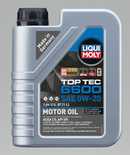 Load image into Gallery viewer, LIQUI MOLY 1L Top Tec 6600 Motor Oil 0W20