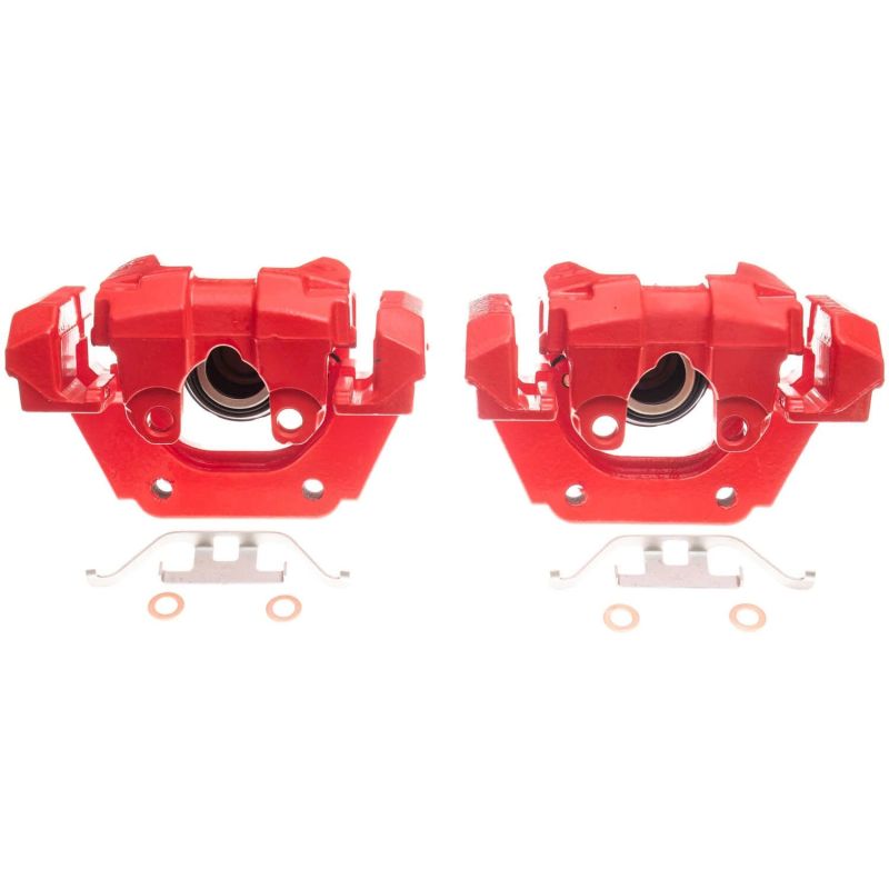 Power Stop 10-15 BMW 550i GT Rear Red Calipers - Pair